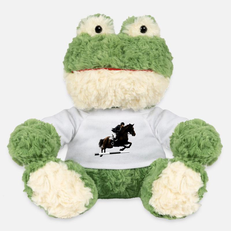 Springendes Pferd mit Reiter - MiniFeet® Frosch Torge - Weiß