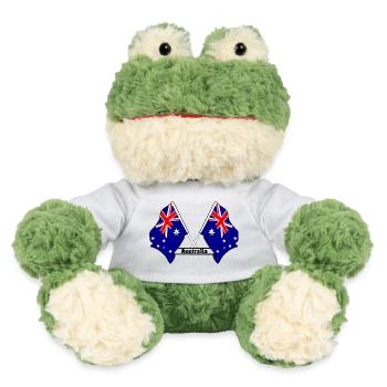 Australia Crossed Flags - MiniFeet® Frog Torge - white - Front