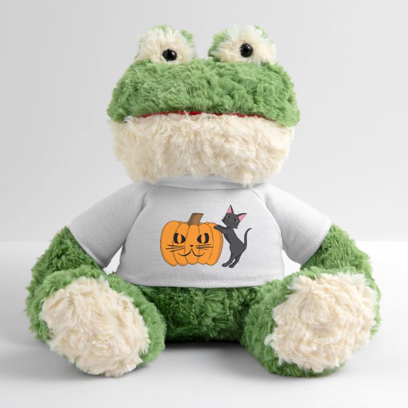 Chat noir avec grimace de citrouille Grenouille Torge MiniFeet®