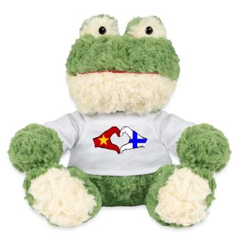 Vietnam Finnland Flagge Hände Herzform - MiniFeet® Frosch Torge - Weiß - Vorne