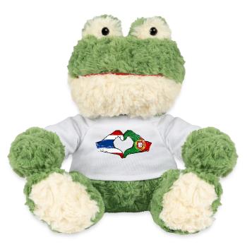 Thailand Portugal Flag Hands Heart Shape Used - MiniFeet® Frog Torge - white - Front