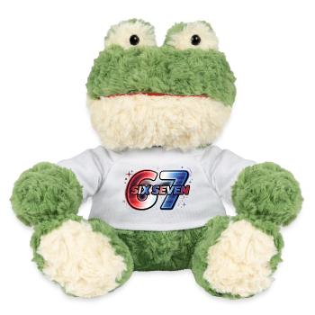 67 Neon – Étoile rouge bleue Design - Grenouille Torge MiniFeet® - blanc - Devant