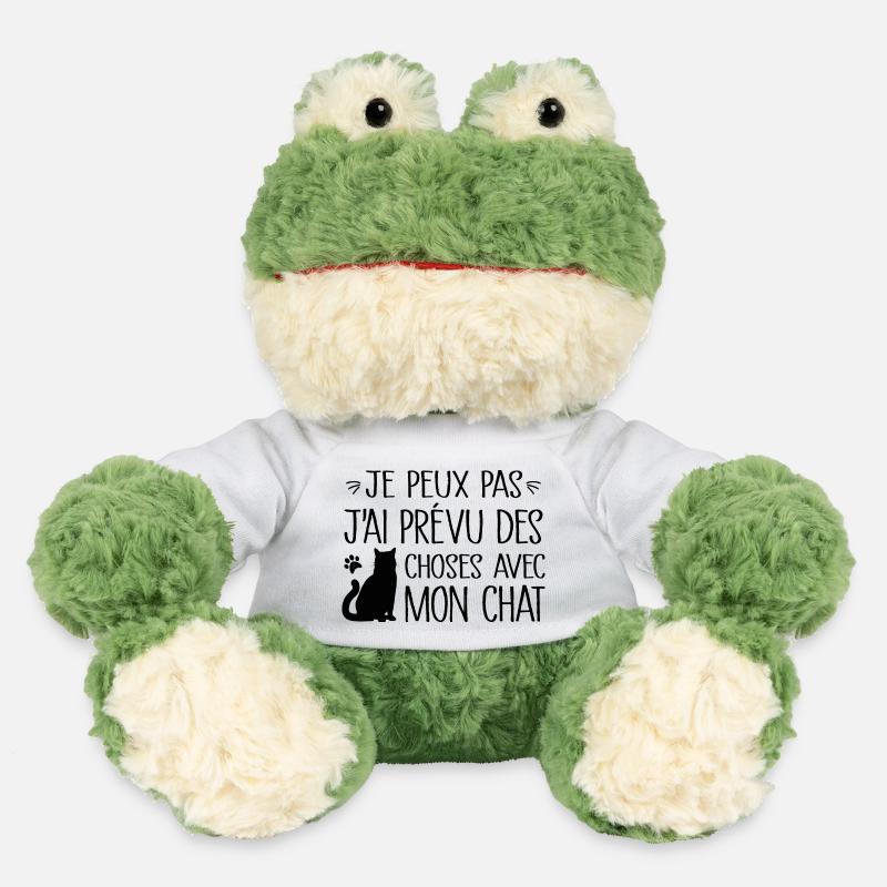 Je peux pas j'ai prévu des choses avec mon chat - Grenouille Torge MiniFeet® - blanc