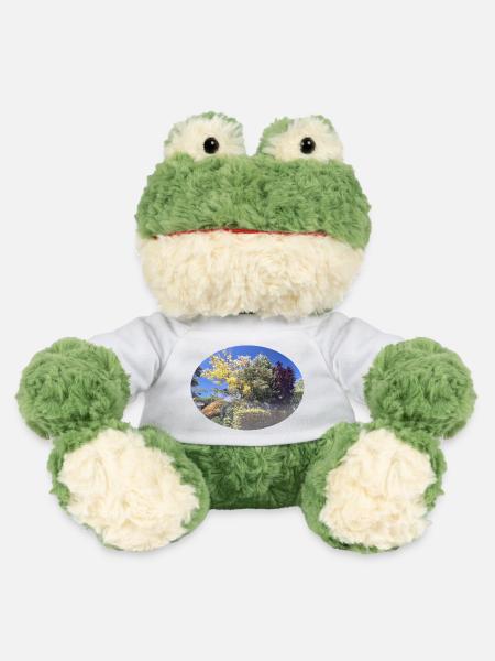 Bunte Bäume, blauer Himmel - MiniFeet® Frosch Torge - Weiß