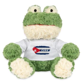 Cuba Flag / Caribbean Havana Gift - MiniFeet® Frog Torge - white - Front