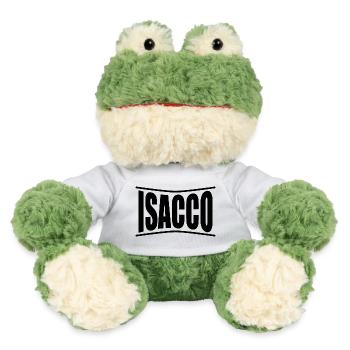 nom t-shirt Isaac t-shirt idée cadeau - Grenouille Torge MiniFeet® - blanc - Devant
