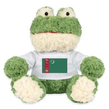 Turkmenistan National Flagge - MiniFeet® Frosch Torge - Weiß - Vorne
