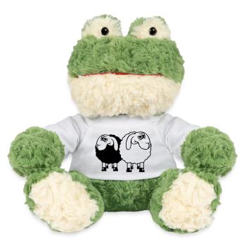 2 Sheep Look Skeptical Offended Friends Team - MiniFeet® Frog Torge - white - Front