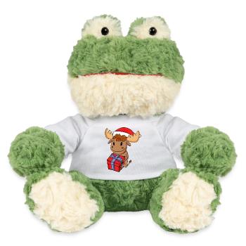 Christmas Moose Baby with Gift - MiniFeet® Frog Torge - white - Front