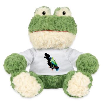 T-Rex Papagei Gelb Blau Ara Macaw - MiniFeet® Frosch Torge - Weiß - Vorne
