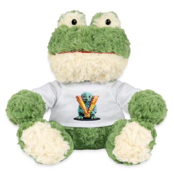 Gefiederte Kreatur mit dem Buchstaben V - MiniFeet® Frosch Torge - Weiß - Vorne
