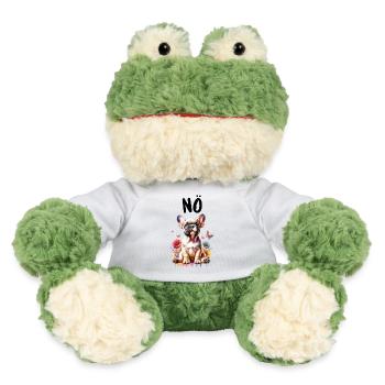 Französische Bulldogge Spruch Nö Hundeliebhaber - MiniFeet® Frosch Torge - Weiß - Vorne