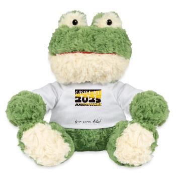Jugendweihe 2025 Gästebuch Geschenk Mädchen Jungen - MiniFeet® Frosch Torge - Weiß - Vorne