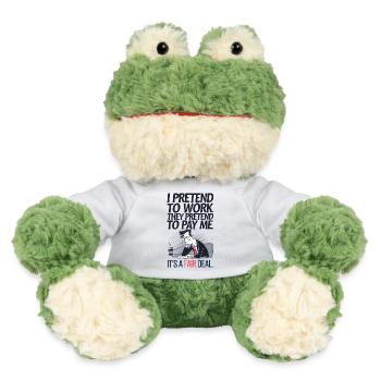 Funny Office Humor – I Pretend to Work, Sarcastic - MiniFeet® Frog Torge - white - Front