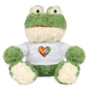 Cœur de fleur aux couleurs de l’arc-en-ciel - Splendeur florale - Grenouille Torge MiniFeet® - blanc - Devant