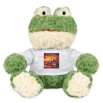 Retro Malta Valletta Hafenstadt Sonnenuntergang - MiniFeet® Frosch Torge - Weiß - Vorne