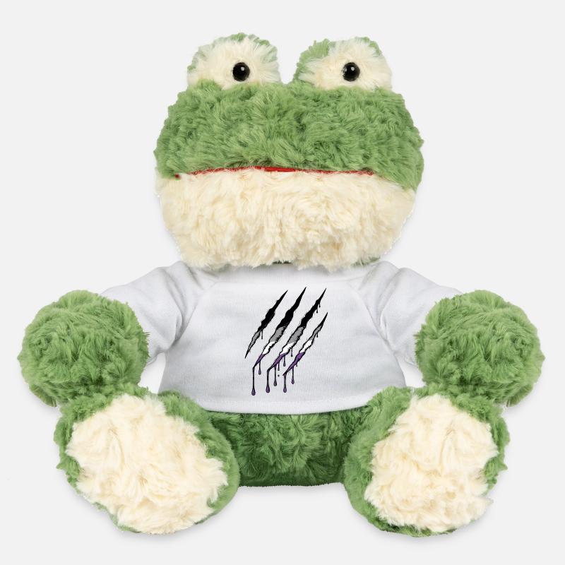Ace Pride Claw - Marque de griffure de drapeau asexué - Grenouille Torge MiniFeet® - blanc