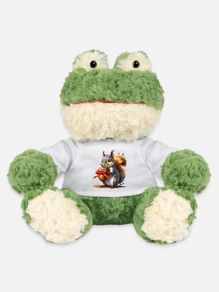 Eichhörnchen mit roter Eichel - MiniFeet® Frosch Torge - Weiß