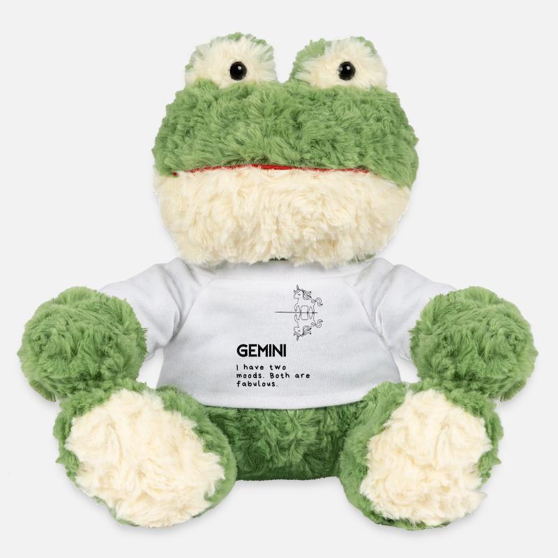 Funny Gemini Cartoon – Double Trouble - MiniFeet® Frog Torge - white