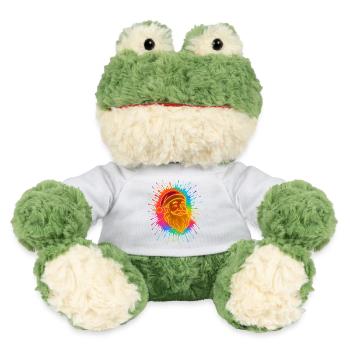 Neon Santa Farbsplash Weihnachts Shirt - MiniFeet® Frosch Torge - Weiß - Vorne