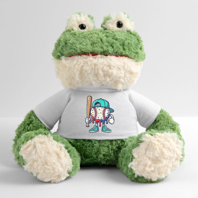 Schmelzendes Baseball-Maskottchen mit Schläger MiniFeet® Frosch Torge