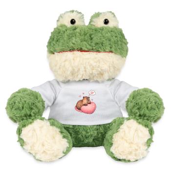 Schlafendes Capybara – Cozy Herzmotiv - MiniFeet® Frosch Torge - Weiß - Vorne