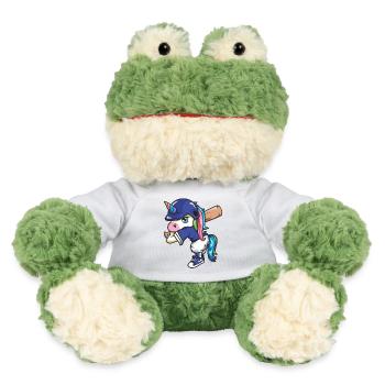 Dabbing Unicorn Softball Player Funny Sports Girl - MiniFeet® Frog Torge - white - Front