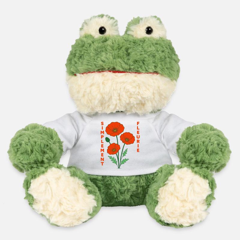 Simplement fleurie - Illustration florale rétro - Grenouille Torge MiniFeet® - blanc