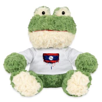Laos flag colorful color - MiniFeet® Frog Torge - white - Front