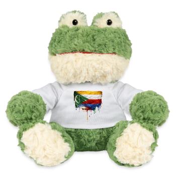 Comoros Flag: Flowing Colors - MiniFeet® Frog Torge - white - Front