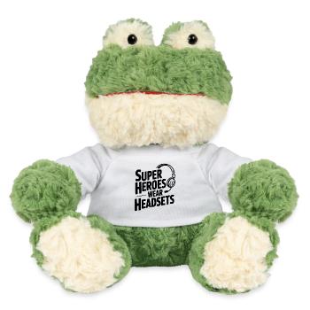 Superhelden tragen Headsets - MiniFeet® Frosch Torge - Weiß - Vorne