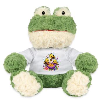 bee honey beekeeper honeycomb flowers meadow insect - MiniFeet® Frog Torge - white - Front