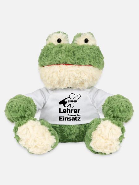 Super Lehrer Geschenk - MiniFeet® Frosch Torge - Weiß