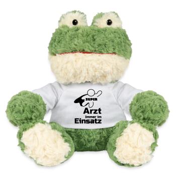 Super Arzt Geschenk - MiniFeet® Frosch Torge - Weiß - Vorne