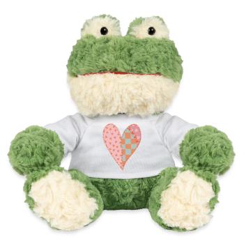 Patchwork Herz Nr. 2 - MiniFeet® Frosch Torge - Weiß - Vorne