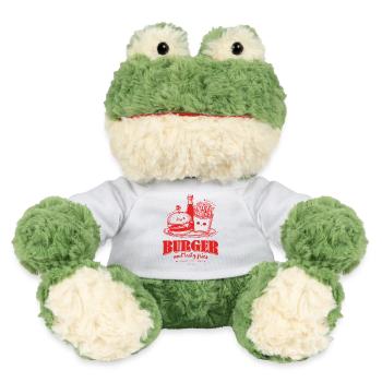 Kichernde Burger Pommes Cartoon - MiniFeet® Frosch Torge - Weiß - Vorne