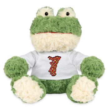 Region Elsass Pretzel Blason - MiniFeet® Frosch Torge - Weiß - Vorne