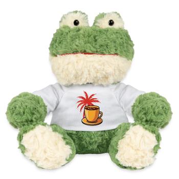 Tropischer Kaffee Palmenstil - MiniFeet® Frosch Torge - Weiß - Vorne