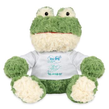 Jesaja Bibelvers Ich helfe dir - MiniFeet® Frosch Torge - Weiß - Vorne