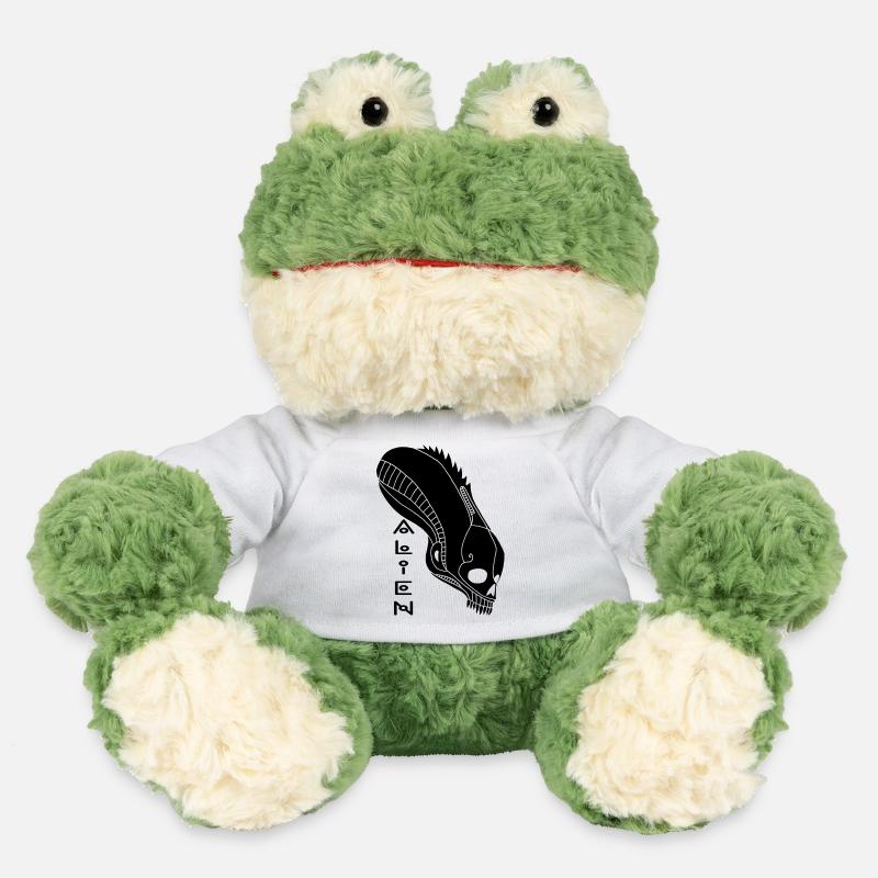 Crâne extraterrestre noir - Grenouille Torge MiniFeet® - blanc
