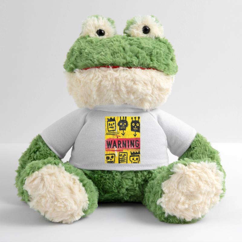 Expressionist Skull Art with Warning Message MiniFeet® Frog Torge
