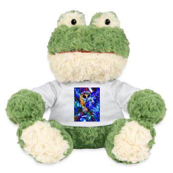 Neoneule im psychedelischen Licht - MiniFeet® Frosch Torge - Weiß - Vorne