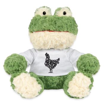 Fans de poulet - Coq - Coq - Poulet fleur - Bio - Grenouille Torge MiniFeet® - blanc - Devant