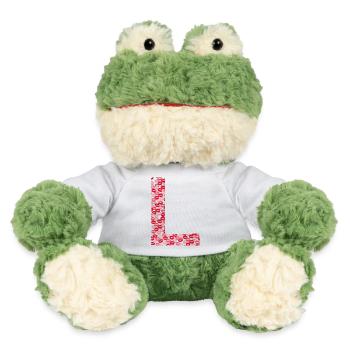 t-shirt bisous - Lettre L - Grenouille Torge MiniFeet® - blanc - Devant