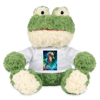 Vibrant, Coloré, Mystique, Hippocampe, Fantaisie - Grenouille Torge MiniFeet® - blanc - Devant