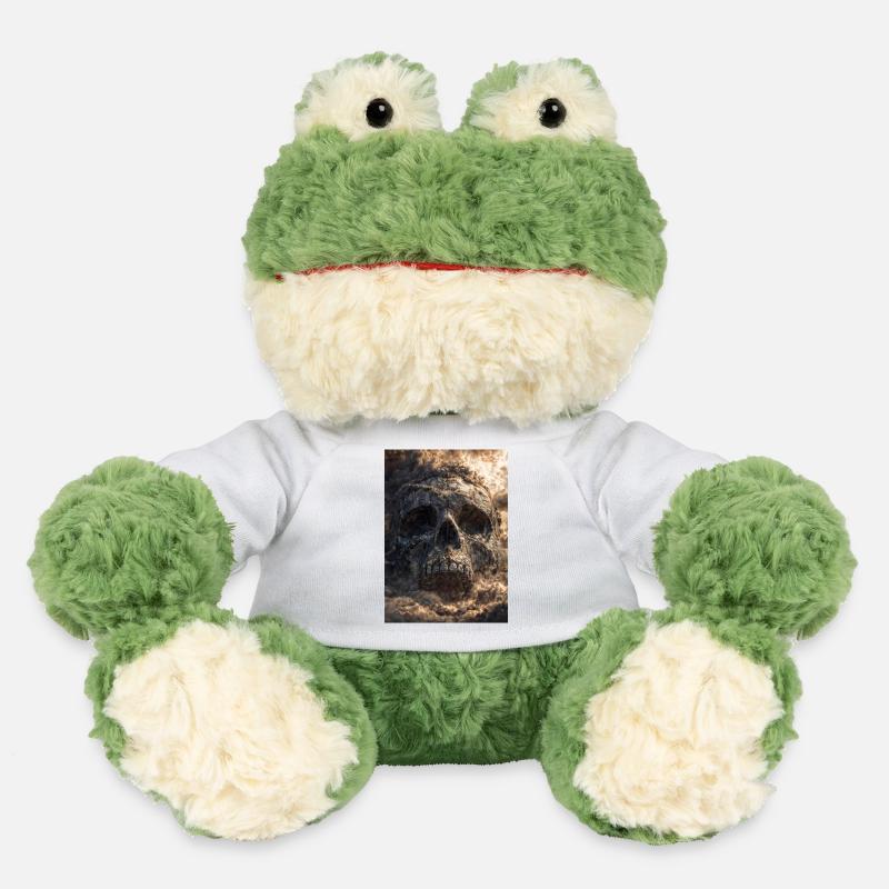 Skull in Storm Clouds - MiniFeet® Frog Torge - white