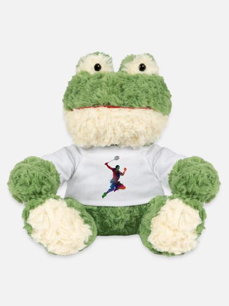 Badminton-Sportkunst #badminton - MiniFeet® Frosch Torge - Weiß