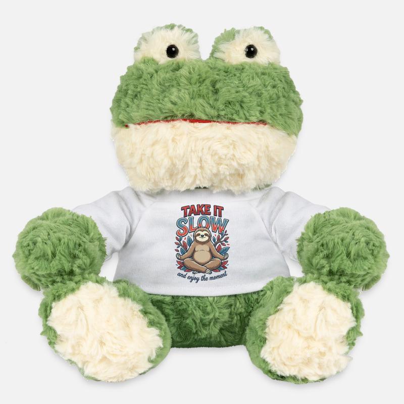 Take It Slow Sloth Zen - MiniFeet® Frog Torge - white
