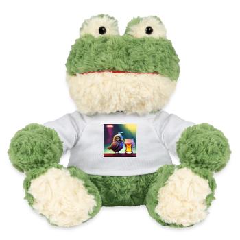 mit einem Bier - MiniFeet® Frosch Torge - Weiß - Vorne