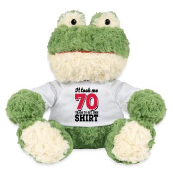 70 Geburtstag - MiniFeet® Frosch Torge - Weiß - Vorne